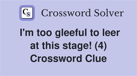 leering crossword clue